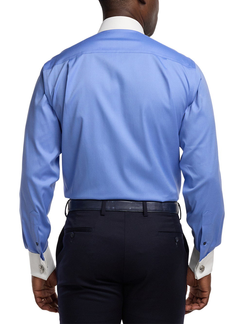Comfort Stretch Non-Iron Solid Dress Shirt - French Blue Paul Fredrick Comfort Stretch Non-Iron Solid Dress Shirt - French Blue Paul Fredrick