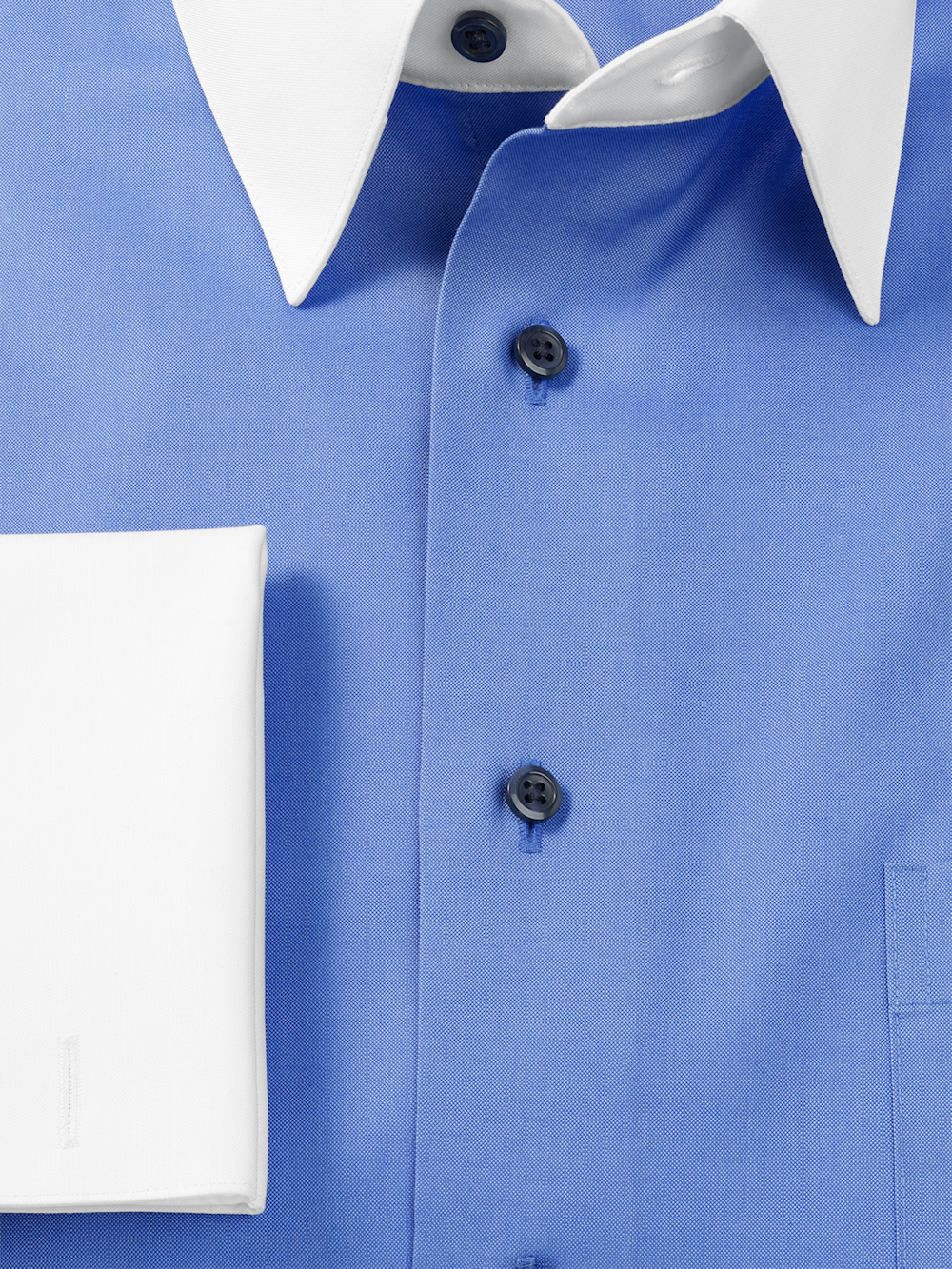 Comfort Stretch Non-Iron Solid Dress Shirt - French Blue Paul Fredrick Comfort Stretch Non-Iron Solid Dress Shirt - French Blue Paul Fredrick