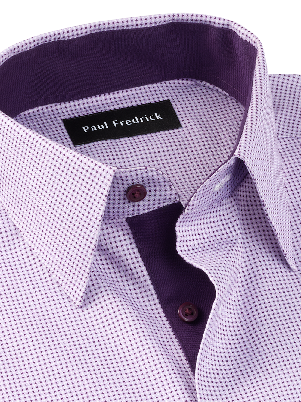 Alternate Image of Comfort Stretch Non-iron Geometric Dress Shirt With Contrast Trim-6