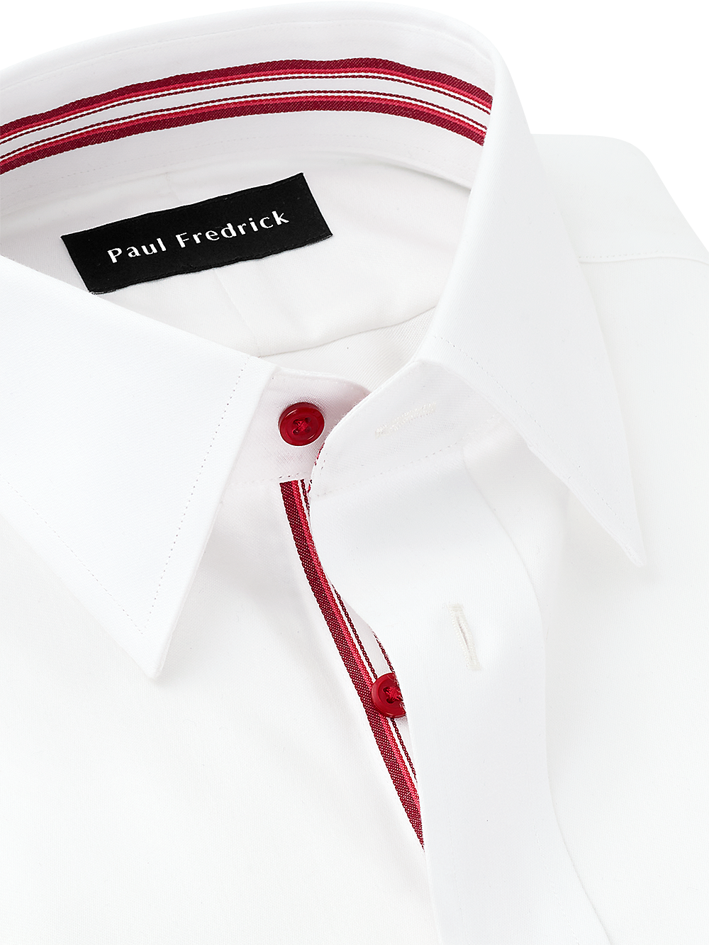 Alternate Image of Non-iron Cotton Solid Dress Shirt With Contrast Trim-3