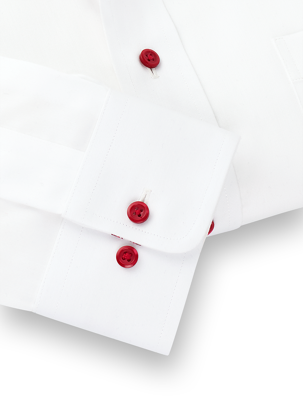 Alternate Image of Non-iron Cotton Solid Dress Shirt With Contrast Trim-4