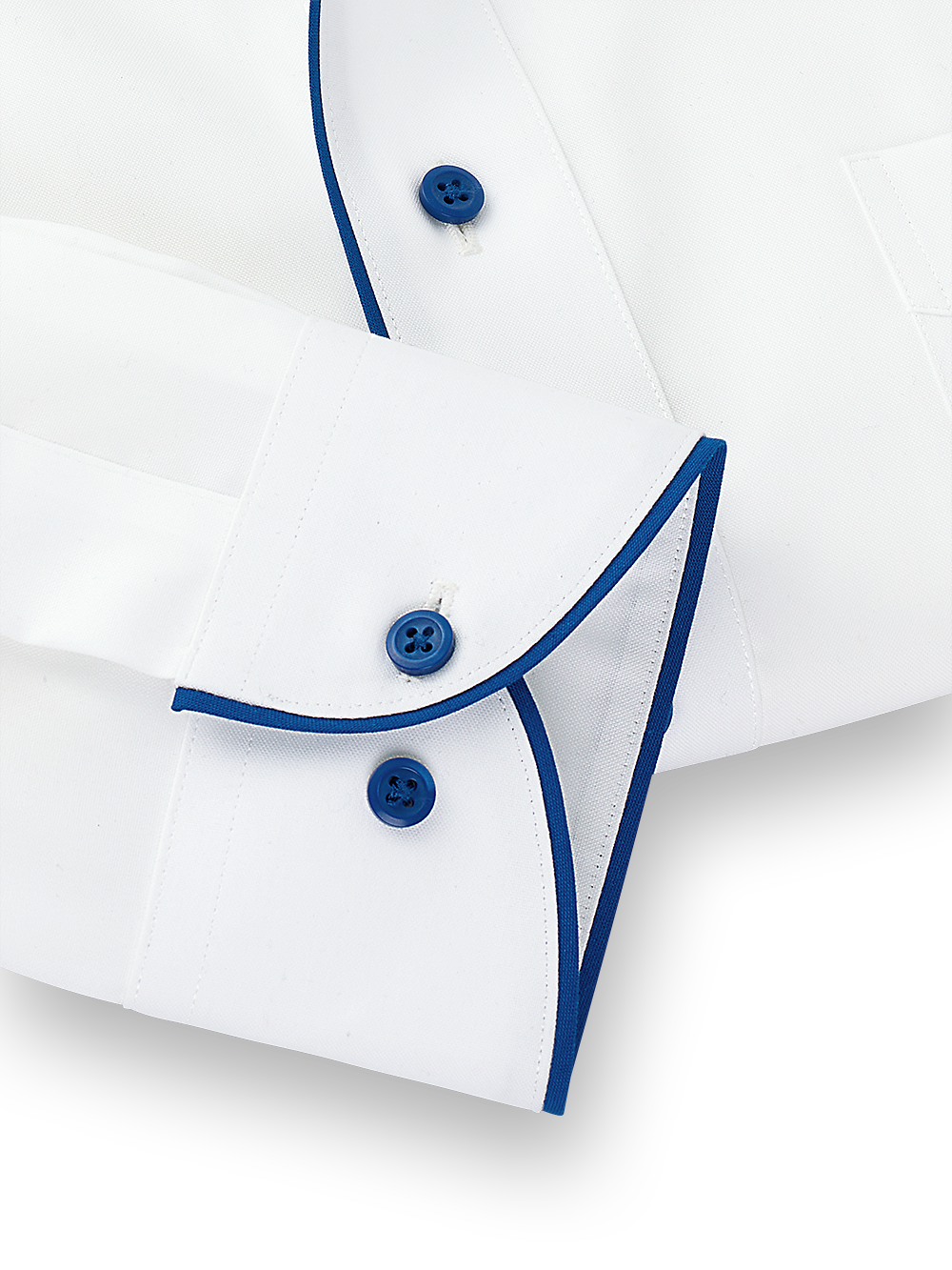 Alternate Image of Non-iron Cotton Solid Dress Shirt With Contrast Trim-4