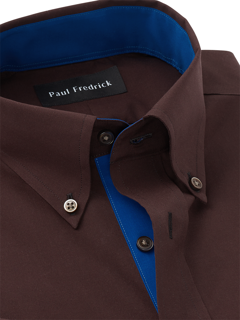 Alternate Image of Non-iron Cotton Solid Dress Shirt With Contrast Trim-2