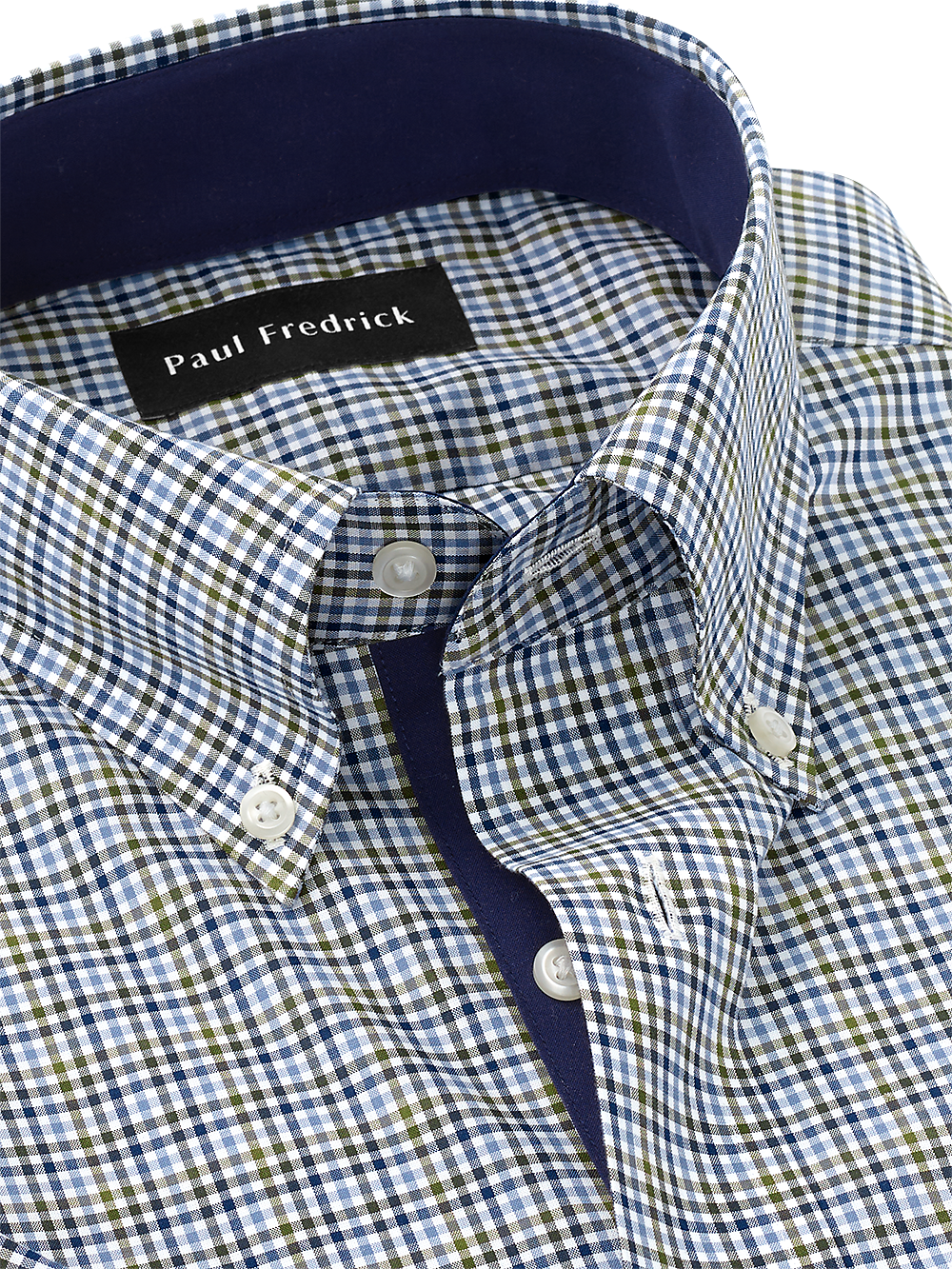 Alternate Image of Non-iron Cotton Tattersall Dress Shirt With Contrast Trim-2