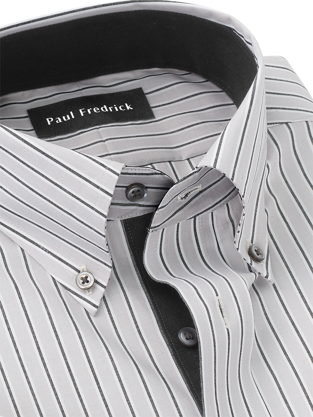 Alternate Image of Non-iron Cotton Stripe Dress Shirt With Contrast Trim-2