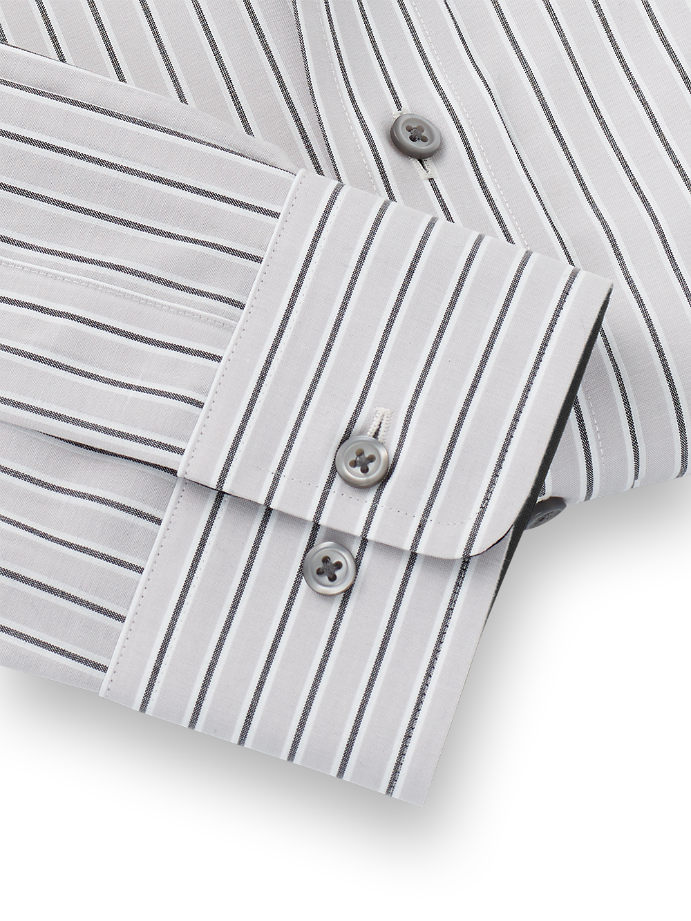 Alternate Image of Non-iron Cotton Stripe Dress Shirt With Contrast Trim-3