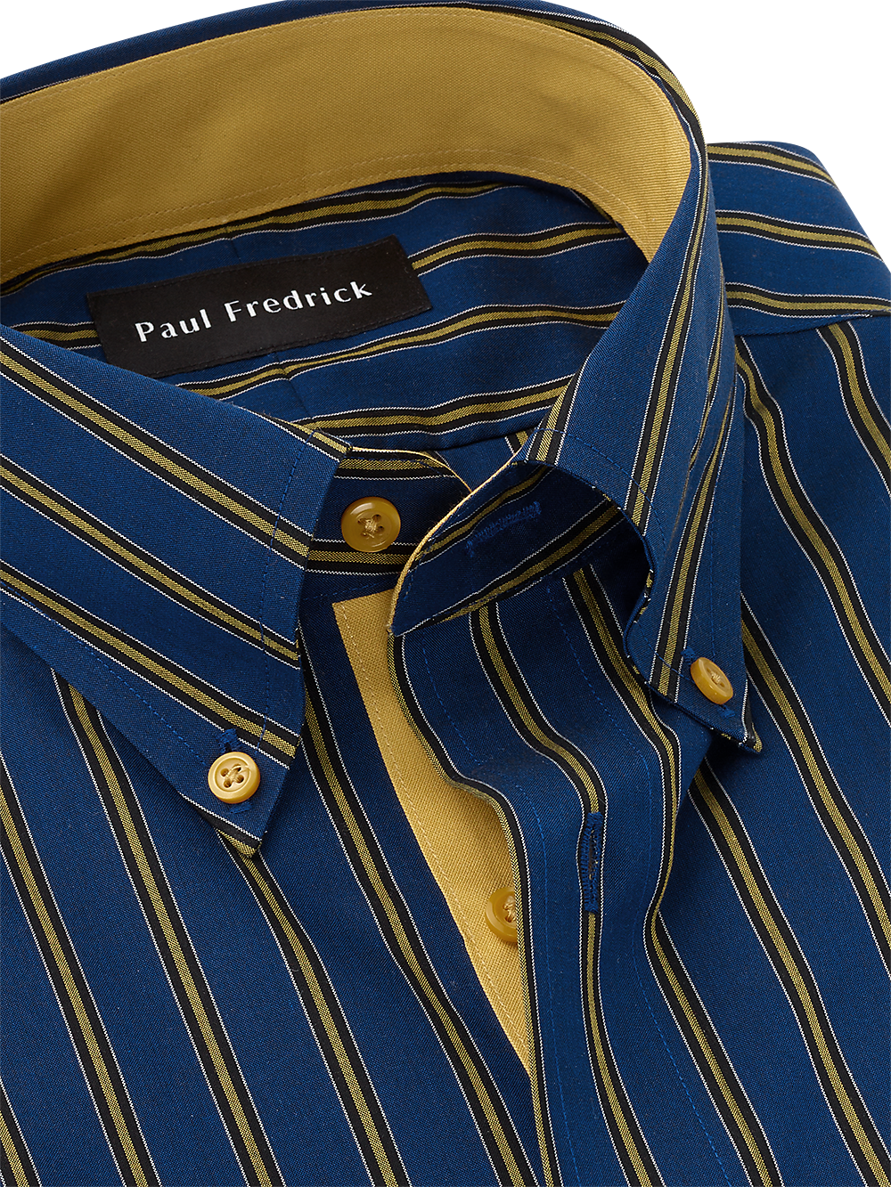 Alternate Image of Non-iron Cotton Stripe Dress Shirt With Contrast Trim-2