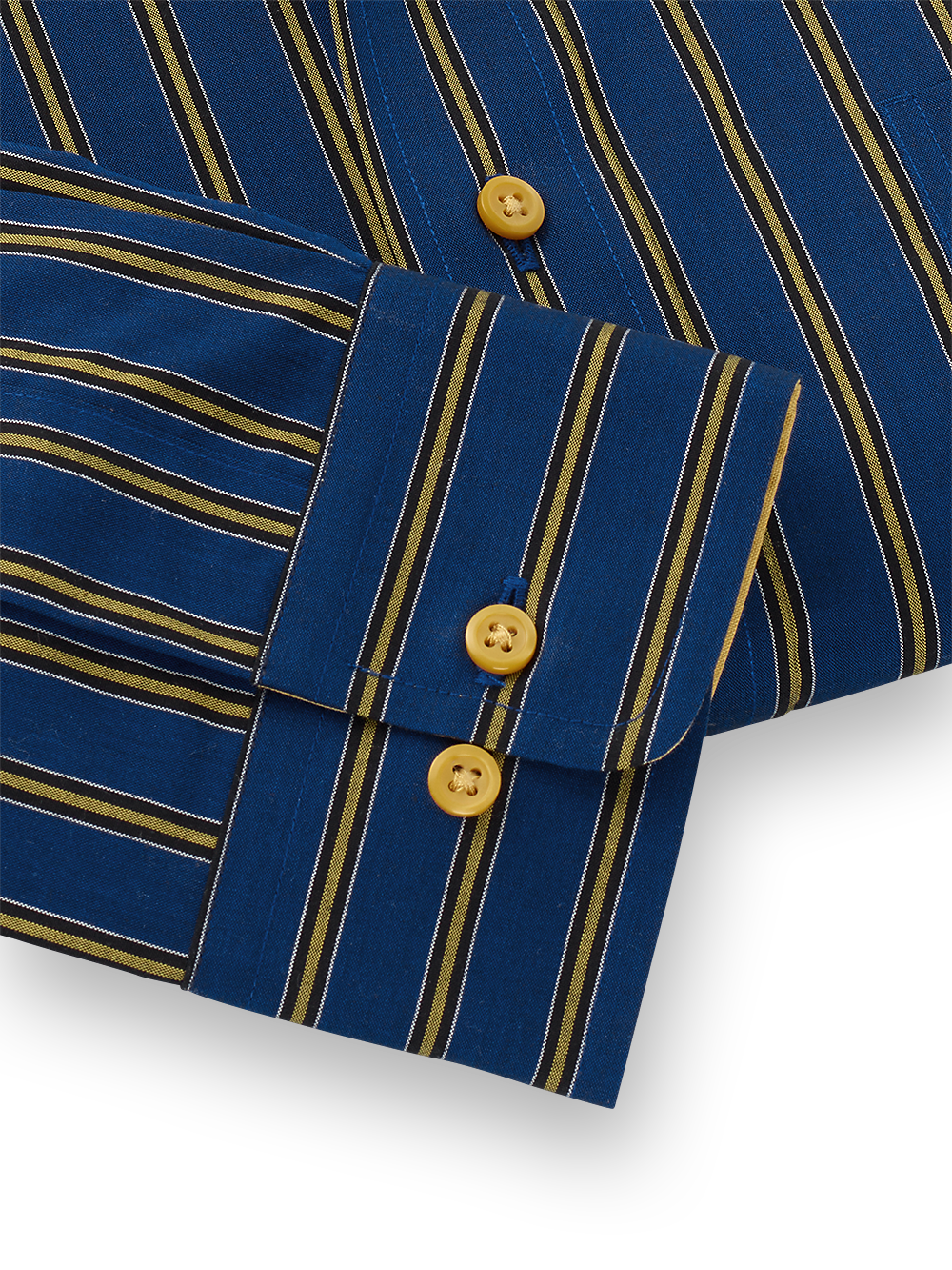 Alternate Image of Non-iron Cotton Stripe Dress Shirt With Contrast Trim-3