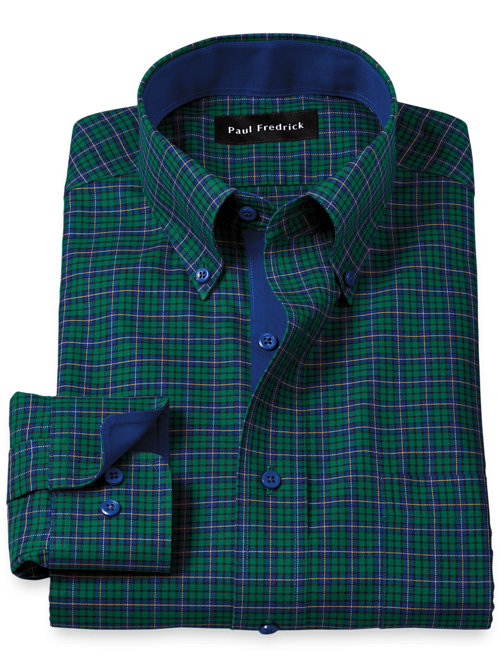 Men's Green \u0026 Blue Plaid Shirts | Shop Online – Paul Fredrick