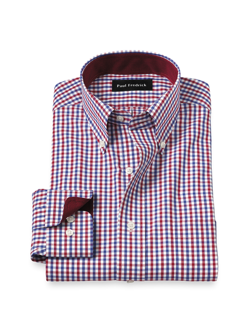 ◆RONRON◆ GINGHAM DOUBLE RIBBON BASIC FIT T SHIRT BLACK BLU GINGHAM DOUBLE RIBBON BASIC FIT T SHIRT BLACK BLUE - RONRON 론론