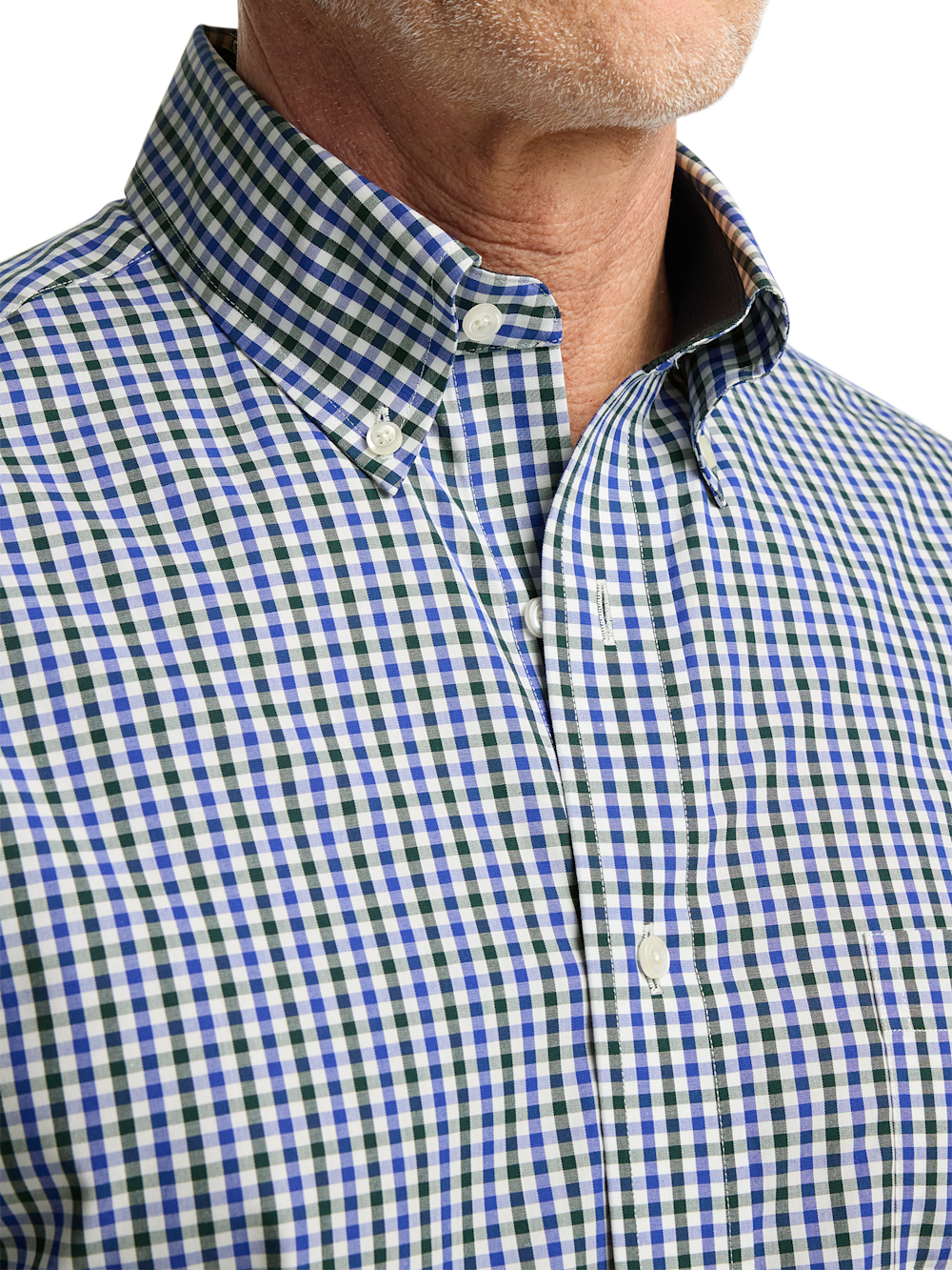 Alternate Image of Non-iron Cotton Gingham Dress Shirt With Contrast Trim-2