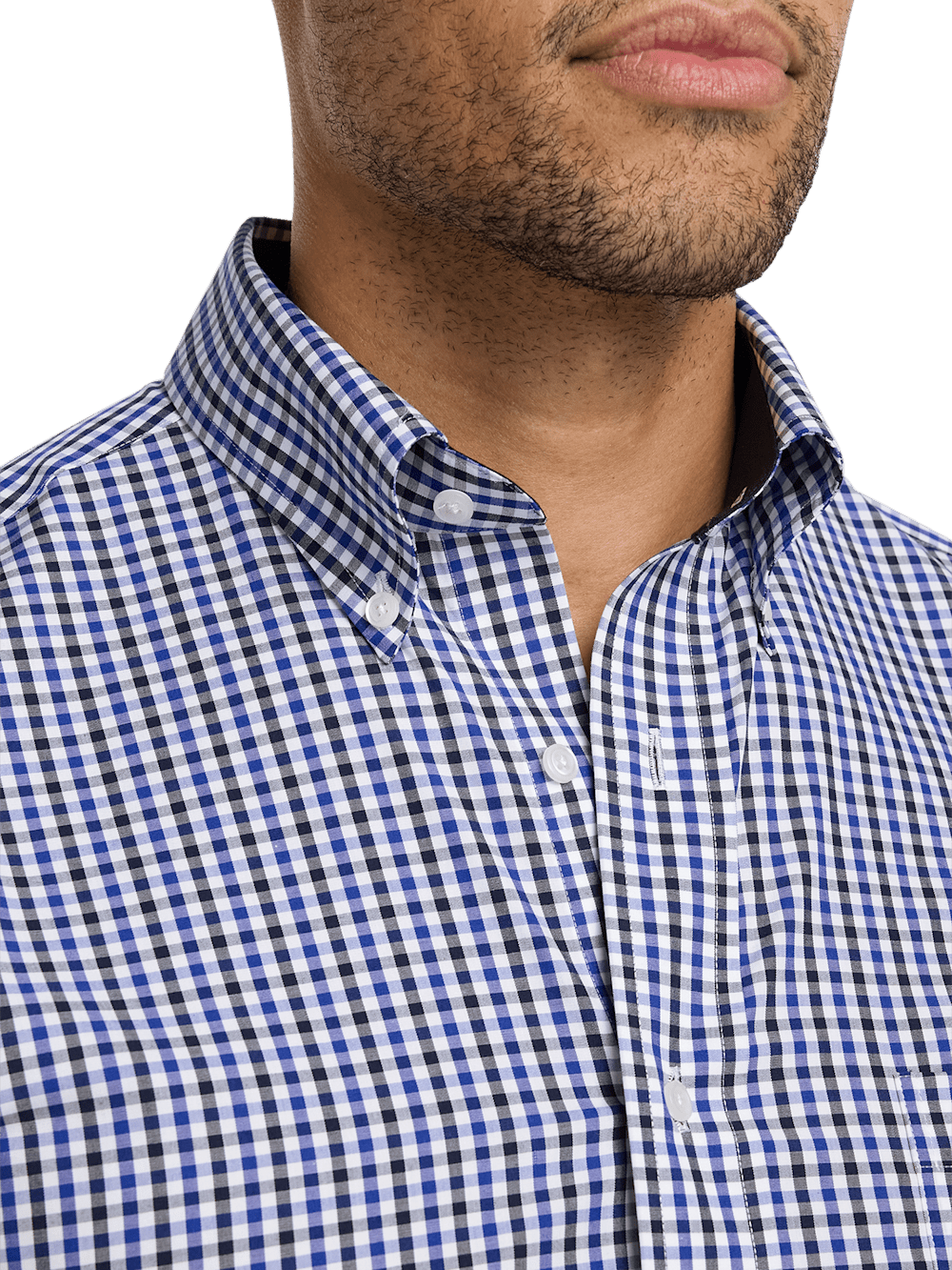 Alternate Image of Non-iron Cotton Gingham Dress Shirt With Contrast Trim-2