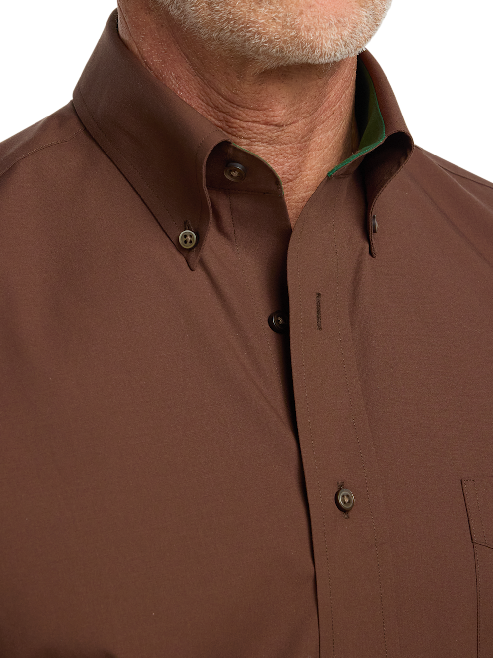 Alternate Image of Non-iron Cotton Solid Dress Shirt With Contrast Trim-2