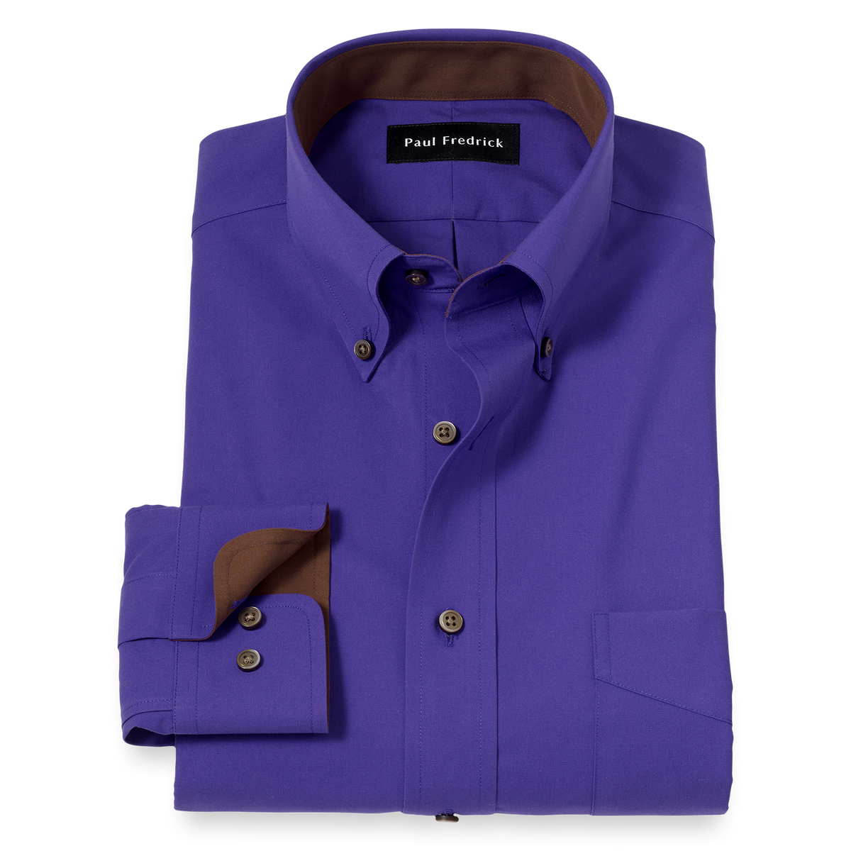 strapless open back dress Roper Women's Purple Poplin Long Sleeve Shirt main image 1