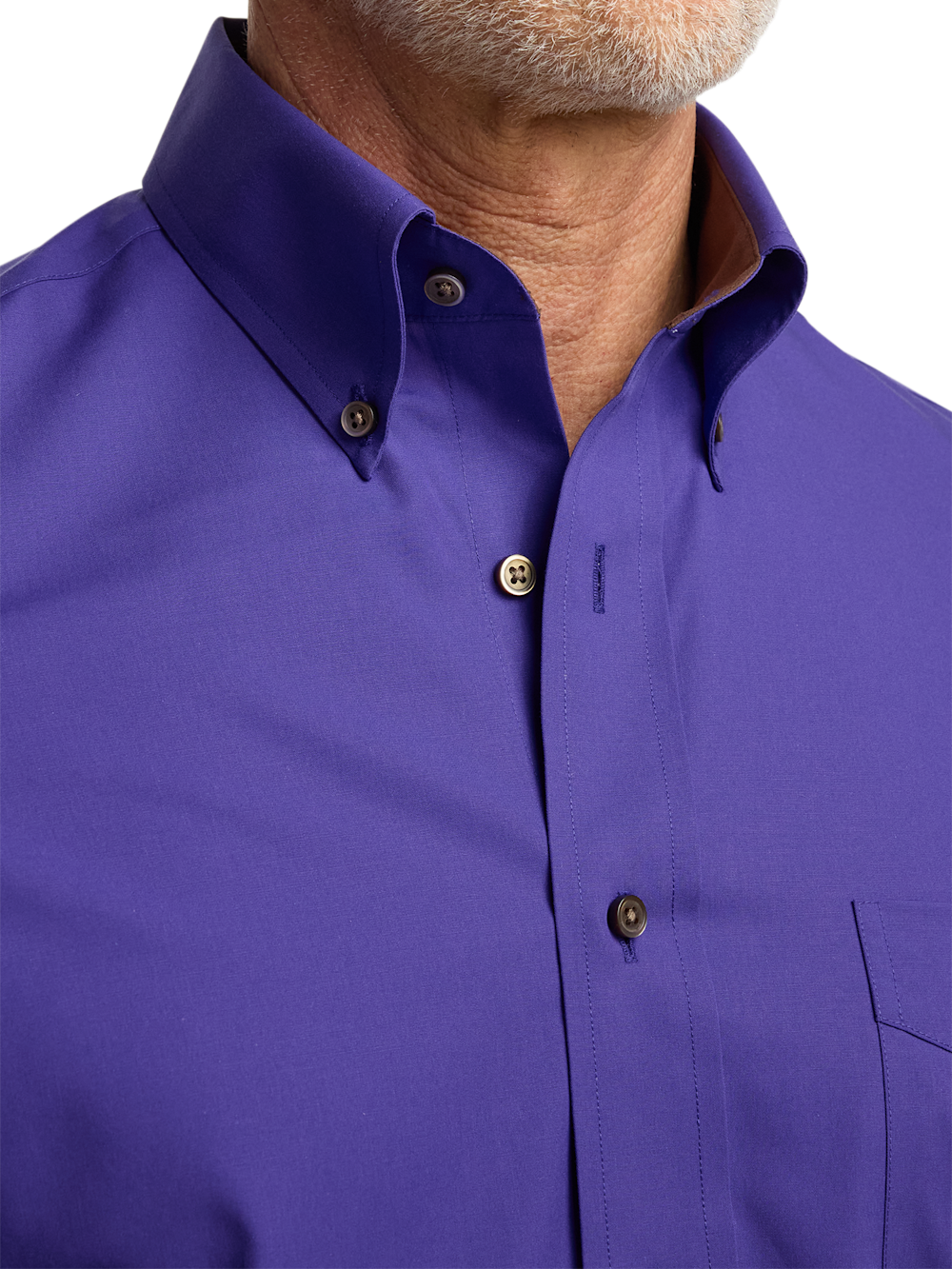 Alternate Image of Non-iron Cotton Solid Dress Shirt With Contrast Trim-2