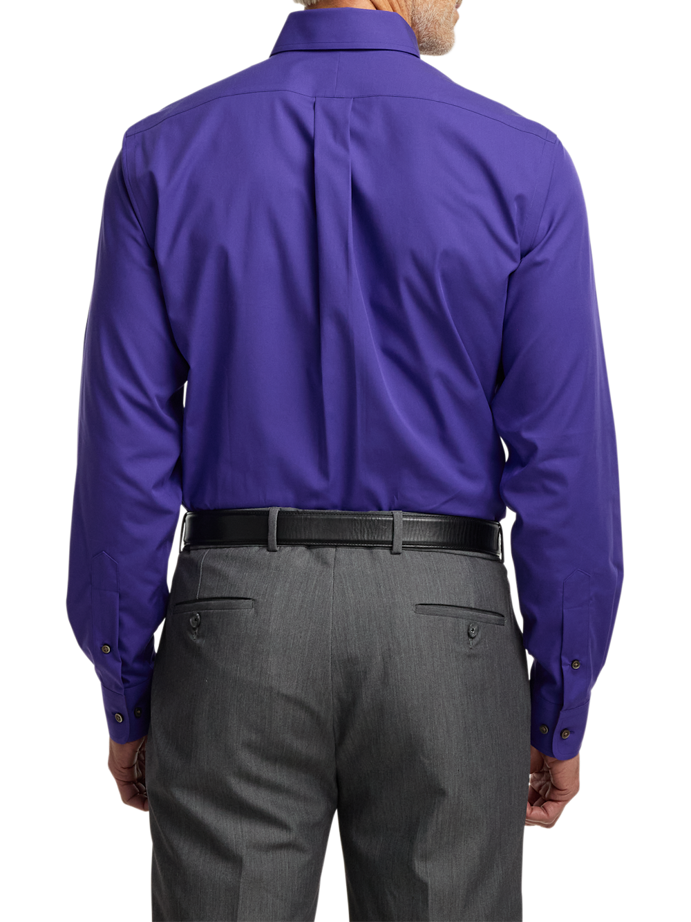 Alternate Image of Non-iron Cotton Solid Dress Shirt With Contrast Trim-4