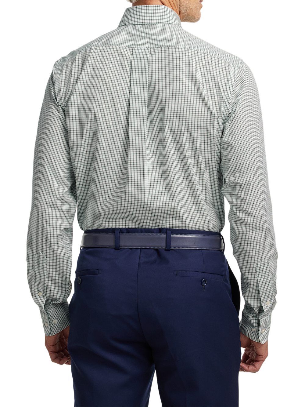 Alternate Image of Non-iron Cotton Check Dress Shirt With Contrast Trim-4