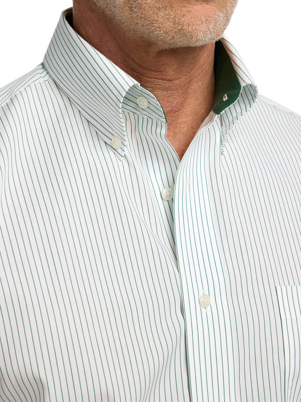 Alternate Image of Non-iron Cotton Stripe Dress Shirt With Contrast Trim-2
