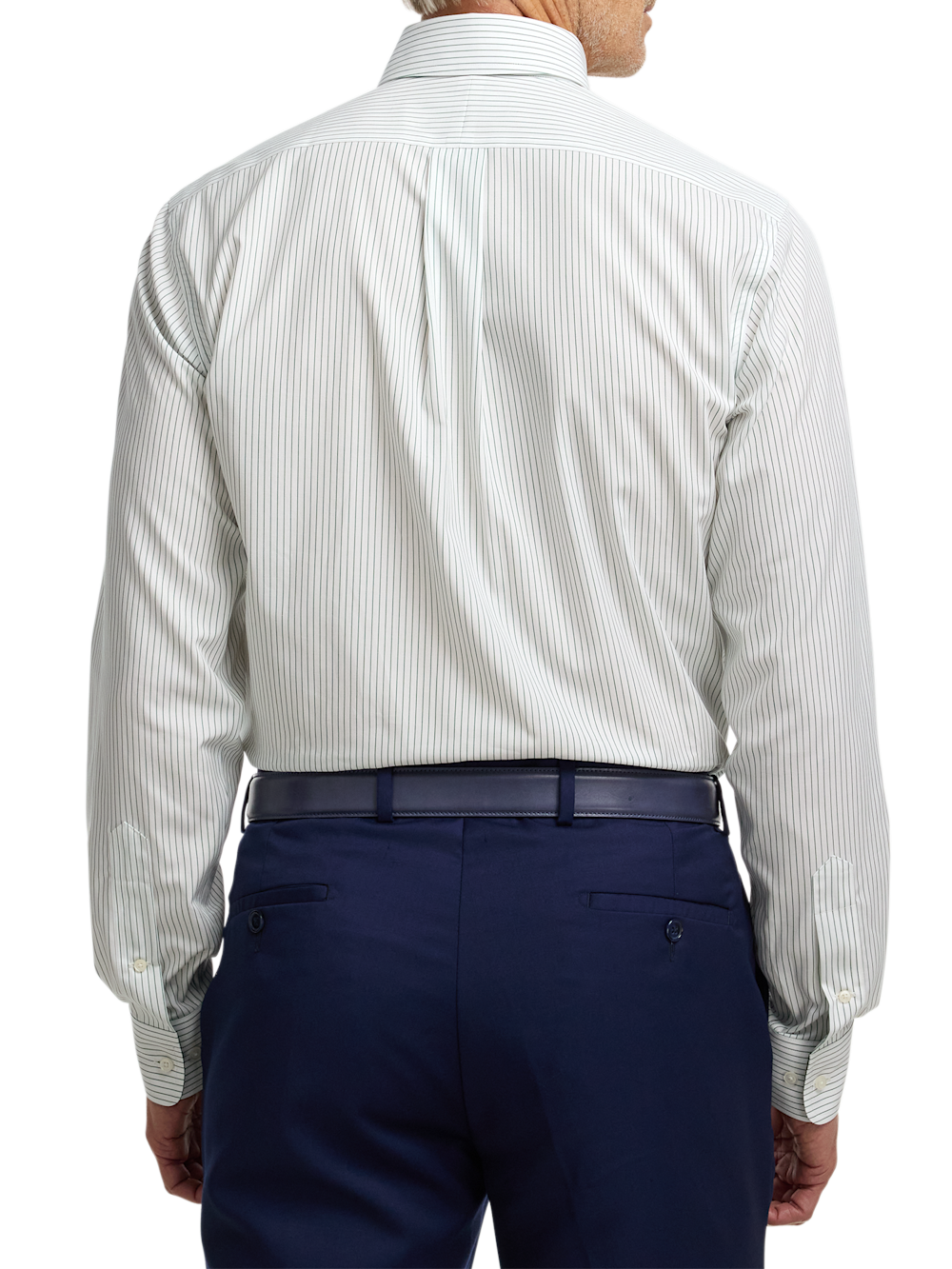 Alternate Image of Non-iron Cotton Stripe Dress Shirt With Contrast Trim-4