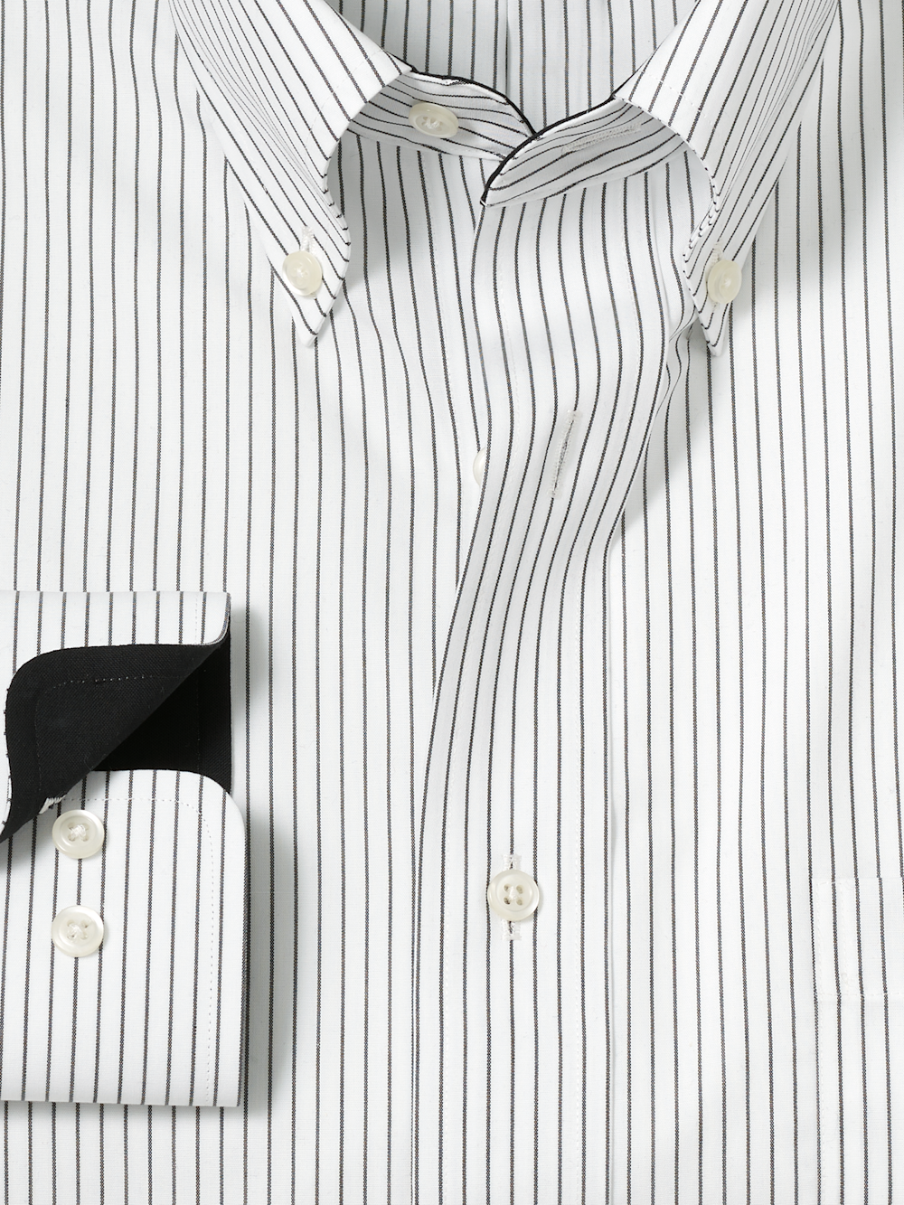 white dress shirt with black line Retro White Stripe Dress Shirt