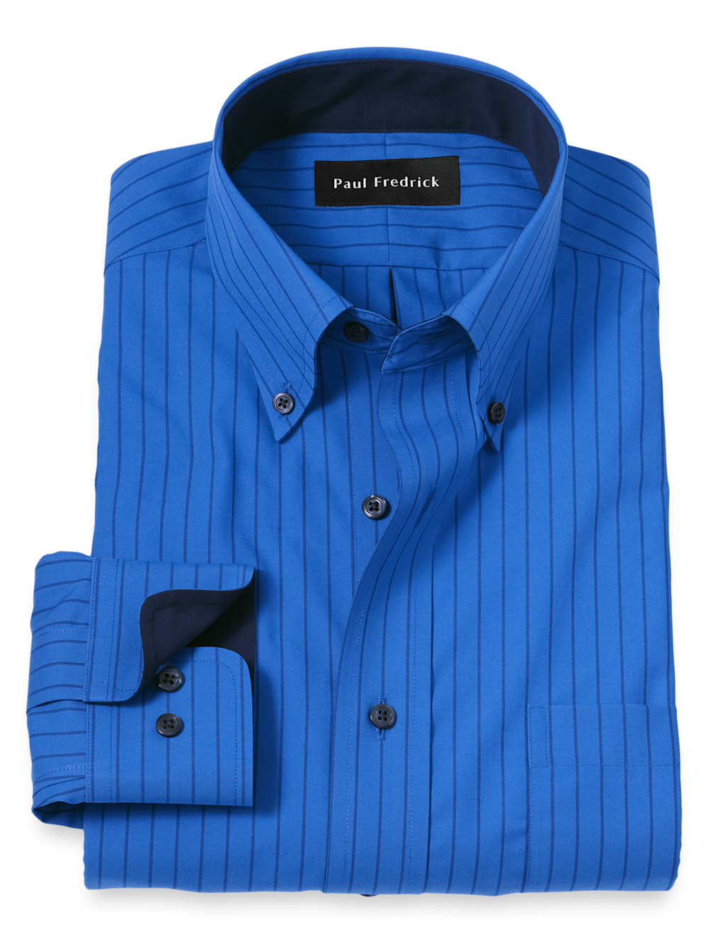 Men s Blue Stripe Dress Shirts Shop Online Paul Fredrick