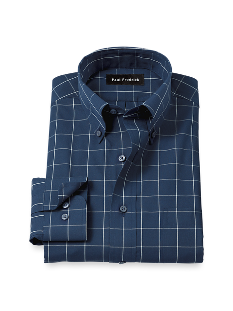 トップス YOKE 25AW Needlepunched Plaid Shirt NAVY Cooperstown Plaid Work Shirt - Navy Plaid – tyler böe