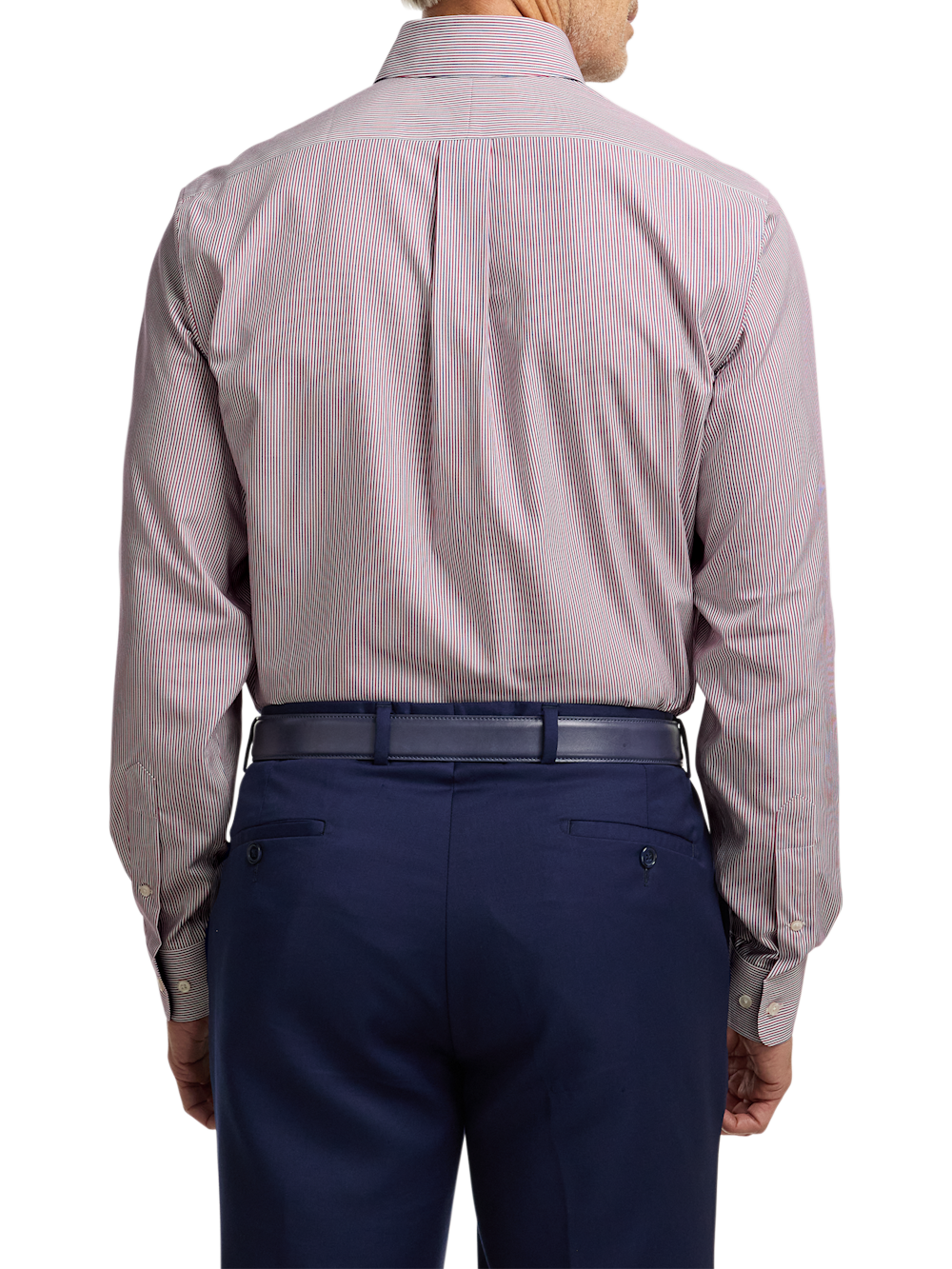 Alternate Image of Non-iron Cotton Stripe Dress Shirt With Contrast Trim-4