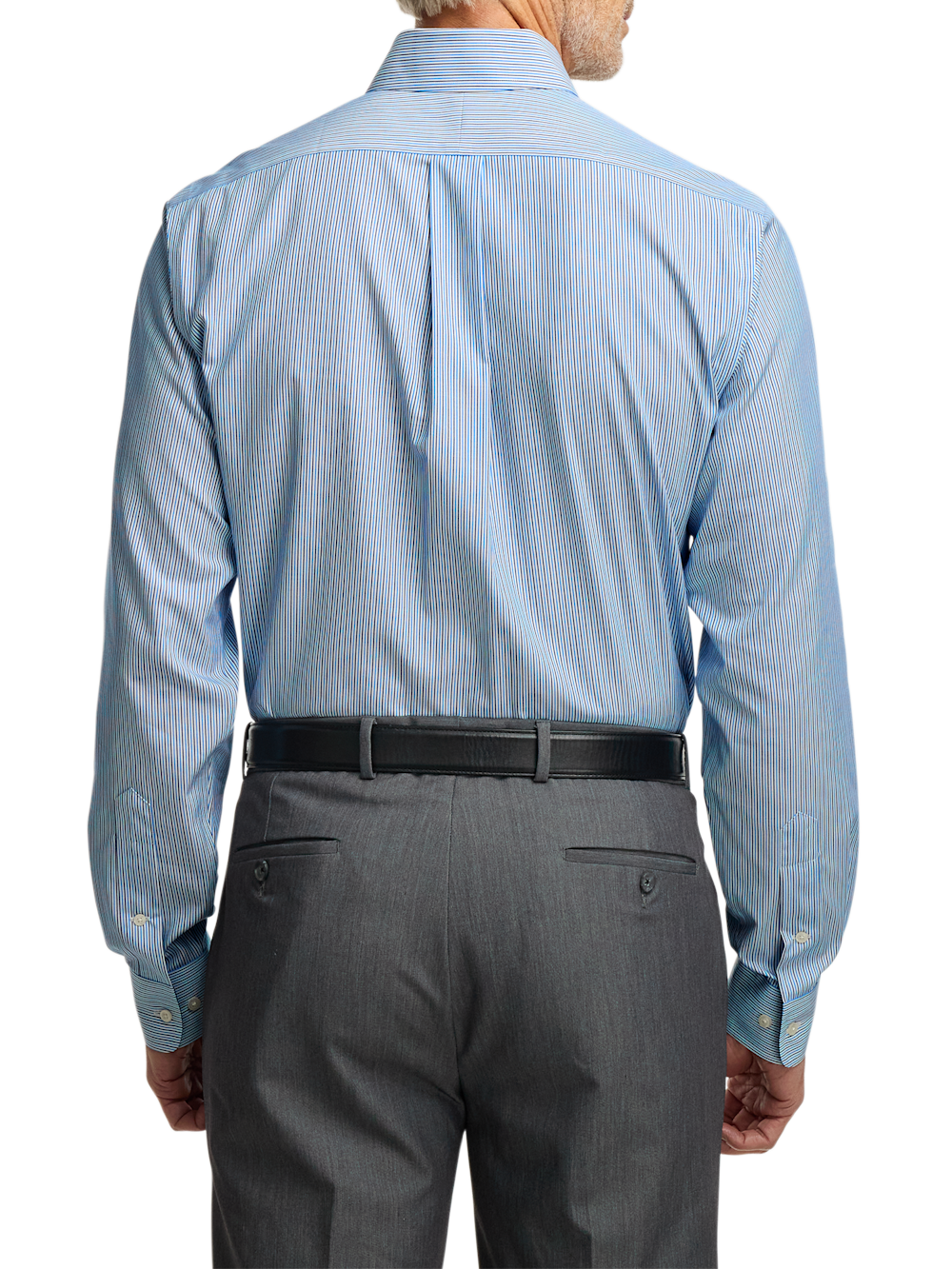 paul fredrick men's classic fit non-iron cotton stripe dress shirt Non-Iron Cotton Stripe Dress Shirt With Contrast Trim