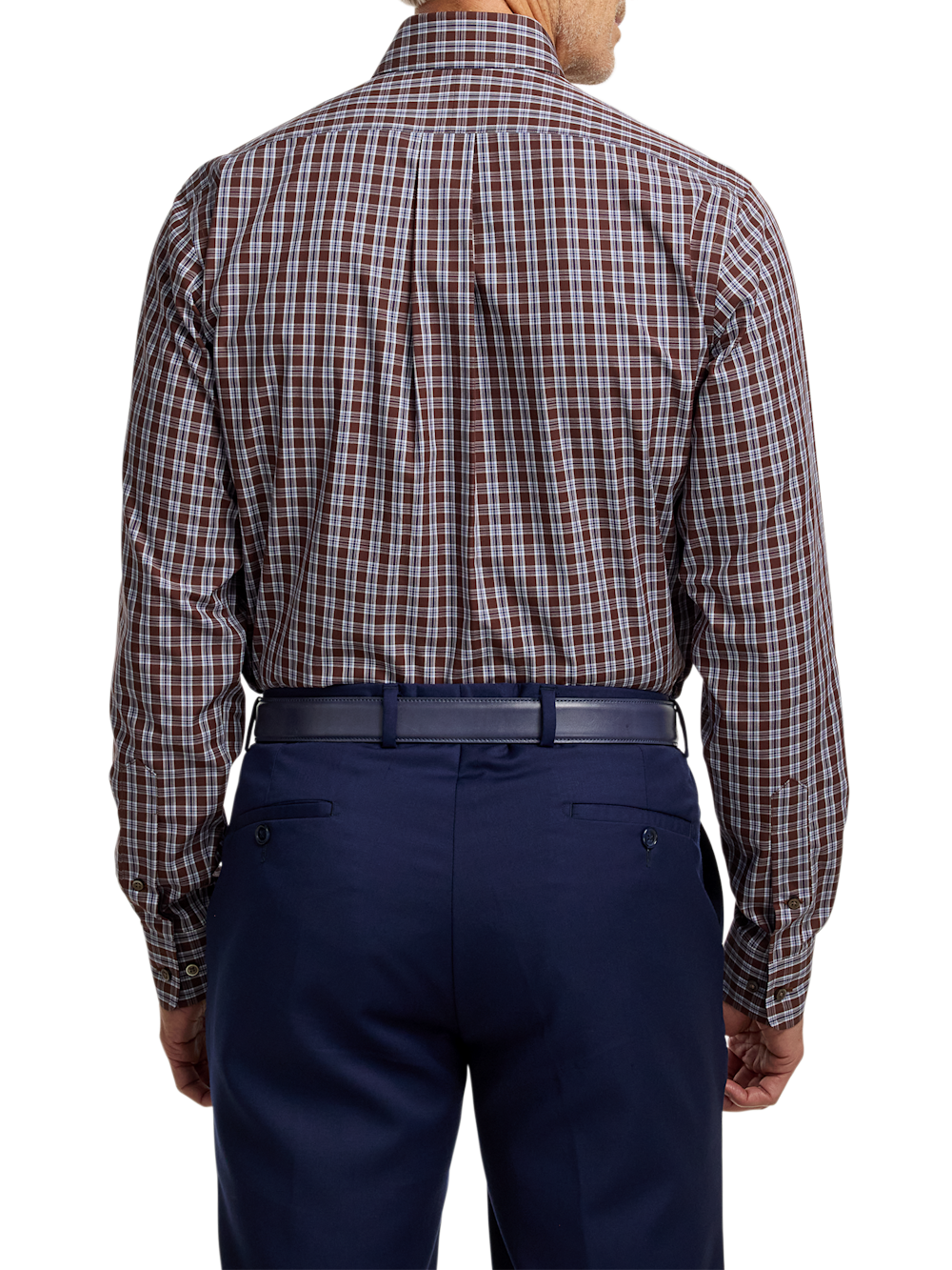 Alternate Image of Non-iron Cotton Plaid Dress Shirt With Contrast Trim-4