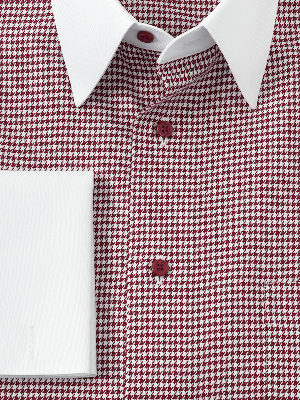 Comfort Stretch Non-Iron Check Dress Shirt - Burgundy Classic Fit / 16.5 / 34 Comfort Stretch Non-Iron Check Dress Shirt - Burgundy Classic Fit / 16.5 / 34