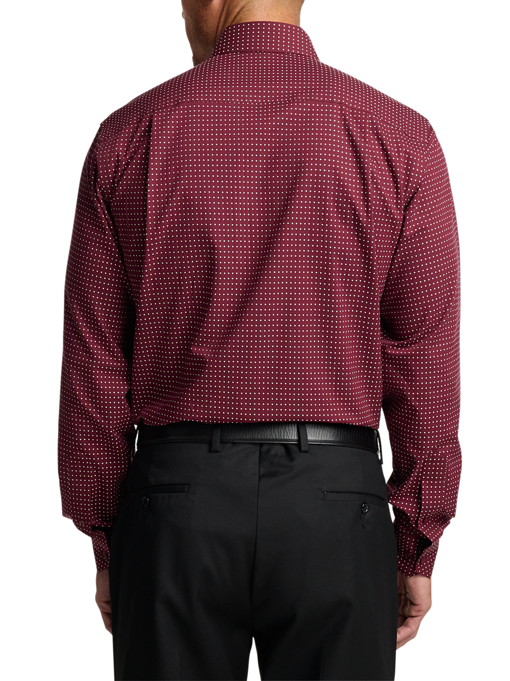 Alternate Image of Comfort Stretch Non-iron Dot Dress Shirt With Contrast Trim-4