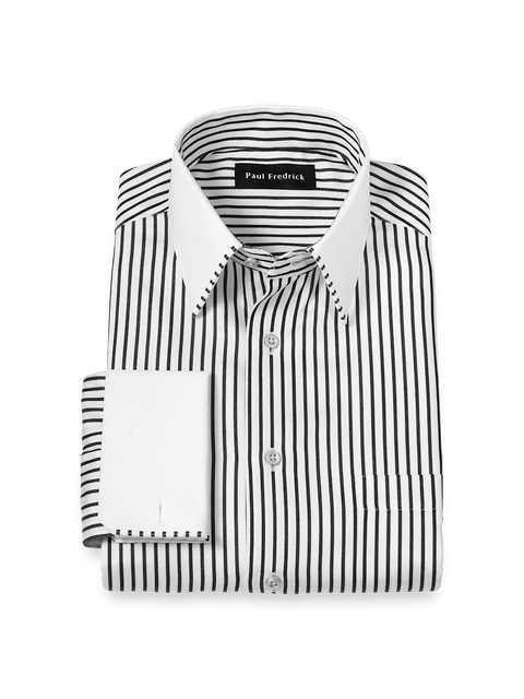 black and white striped dress shirt Comfort Stretch Non-Iron Stripe With Contrast Trim For work Burgundy Bridesmaid Dresses , corset midi dress Pant Size:M · 32