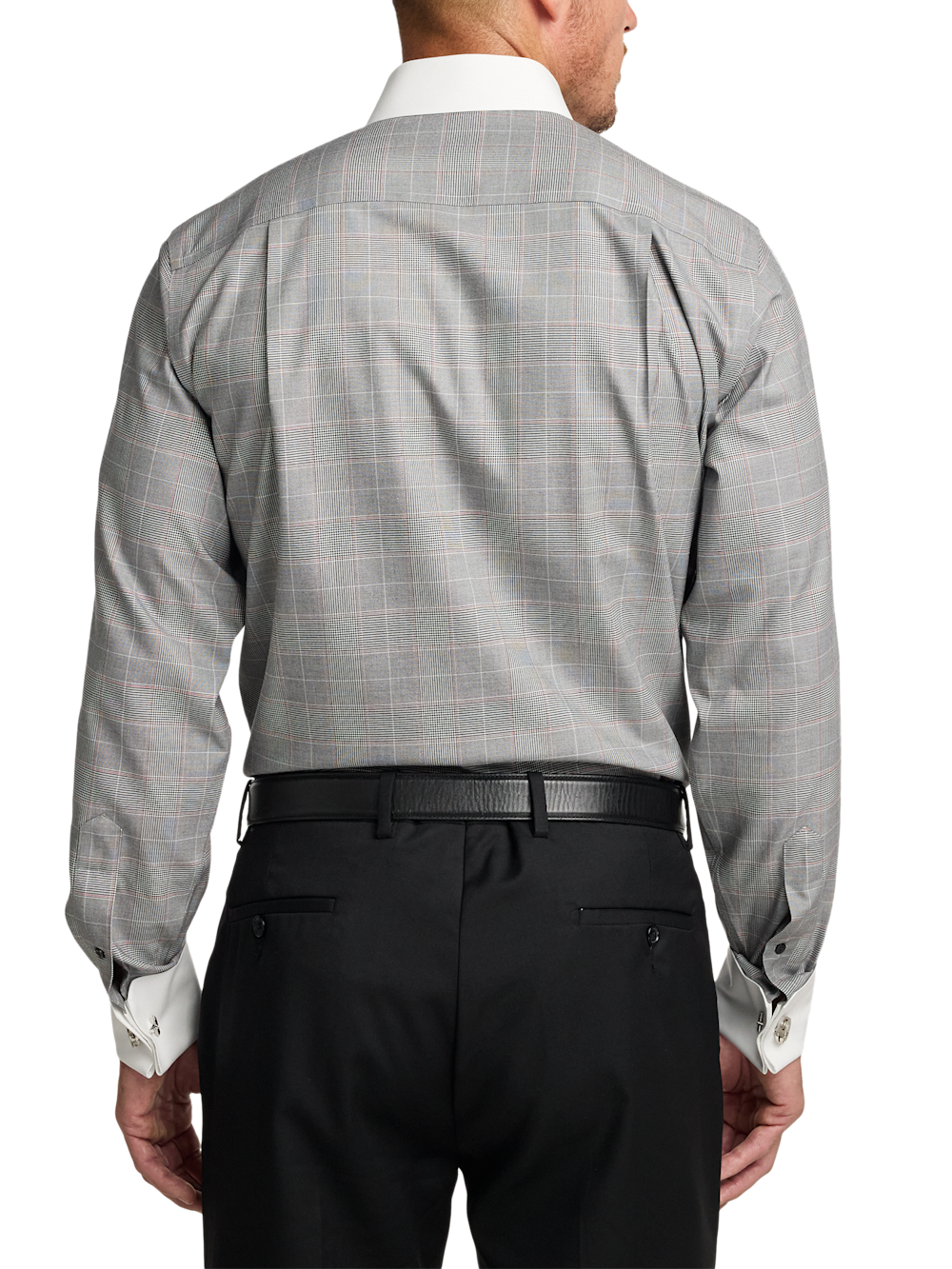 Alternate Image of Comfort Stretch Non-iron Plaid Dress Shirt-4