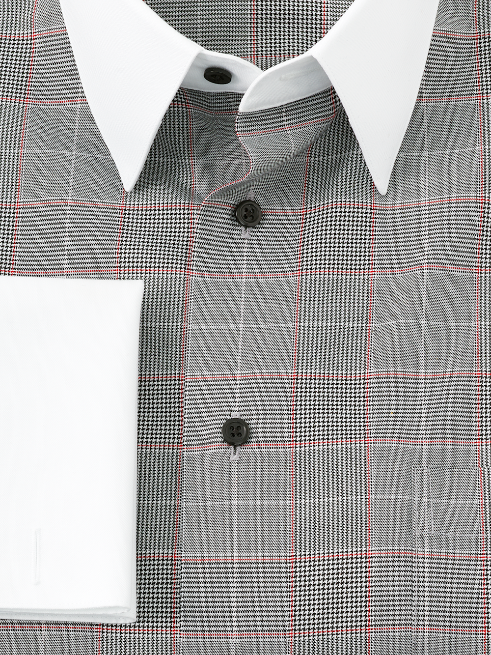 black plaid dress shirt Men's Fashion Long Sleeve Plaid Button Down Shirts Dress Shirt (Black, XL)
