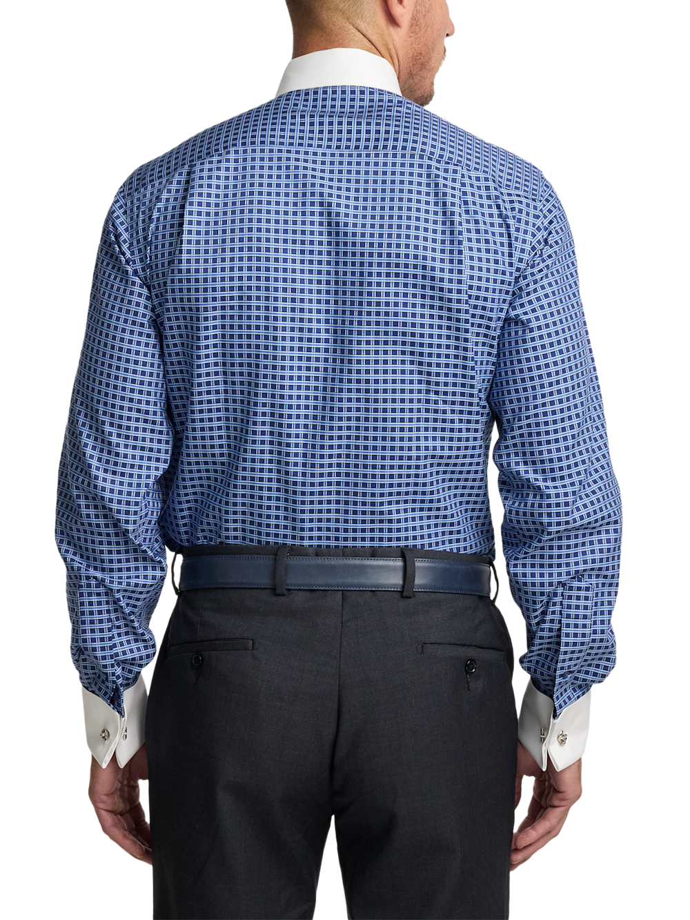 Alternate Image of Comfort Stretch Non-iron Check Dress Shirt-4