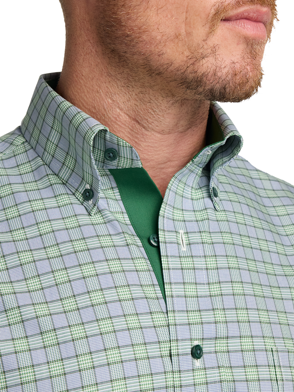 green plaid dress shirt Forest green plaid flannel Shirt at Hockerty