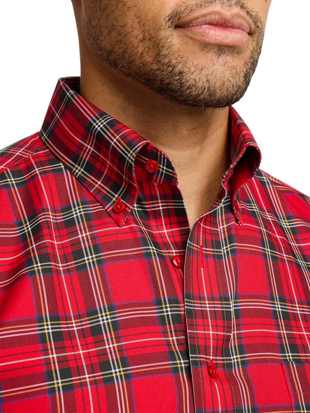 Alternate Image of Comfort Stretch Non-iron Plaid Dress Shirt-2