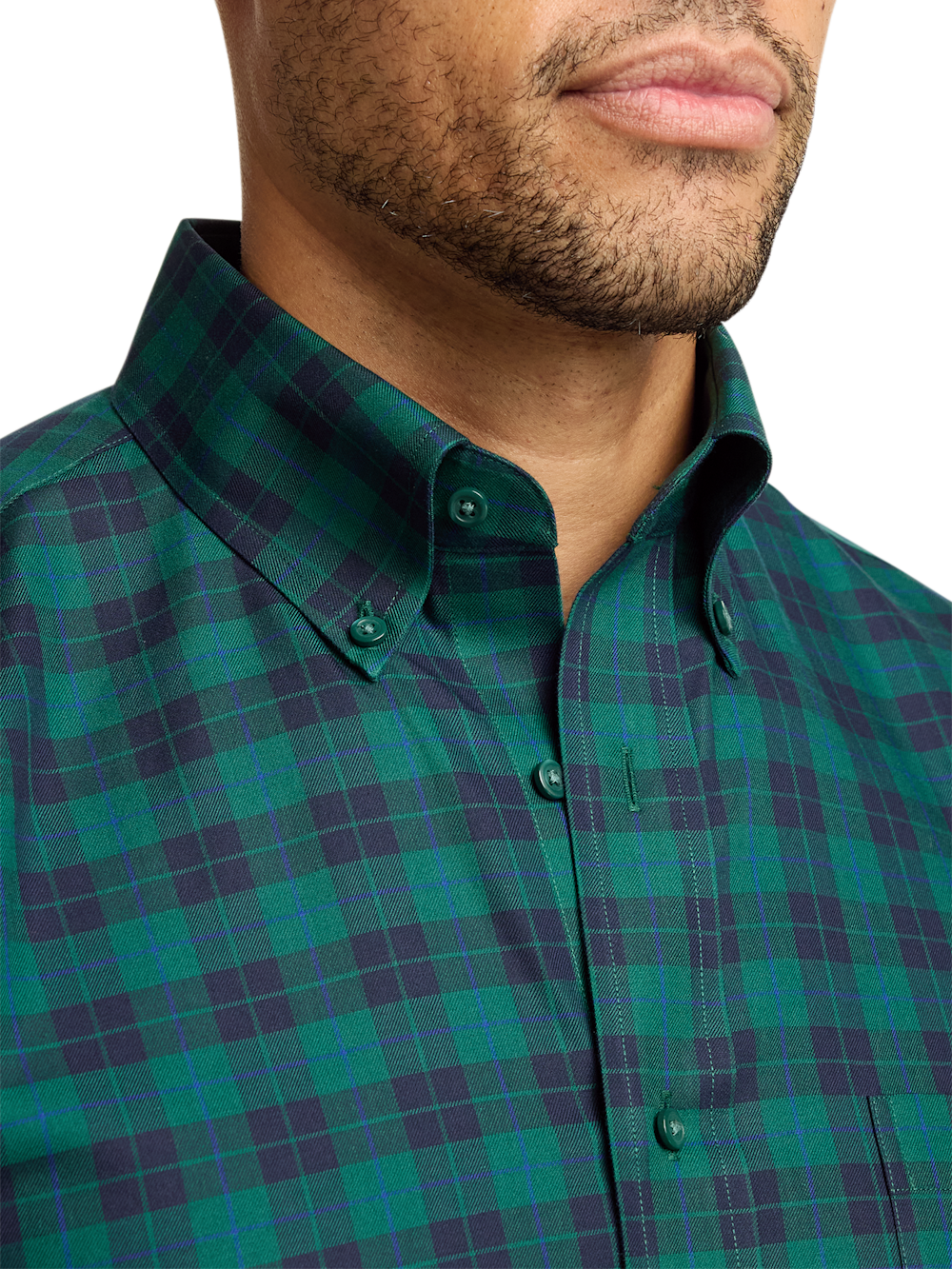 Alternate Image of Comfort Stretch Non-iron Plaid Dress Shirt-2