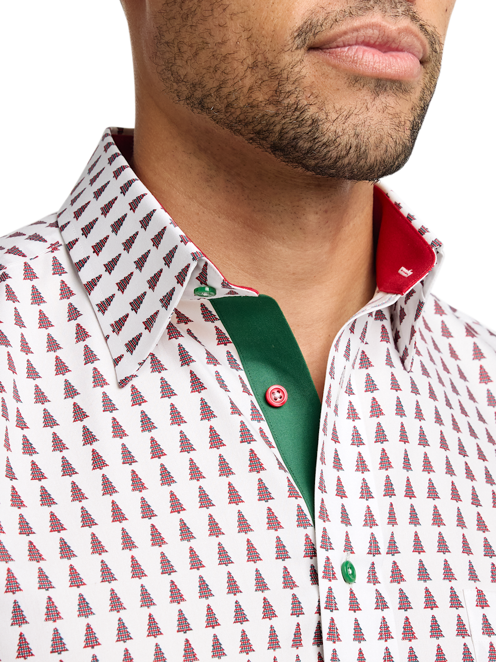 Alternate Image of Comfort Stretch Non-iron Novelty Dress Shirt With Contrast Trim-2