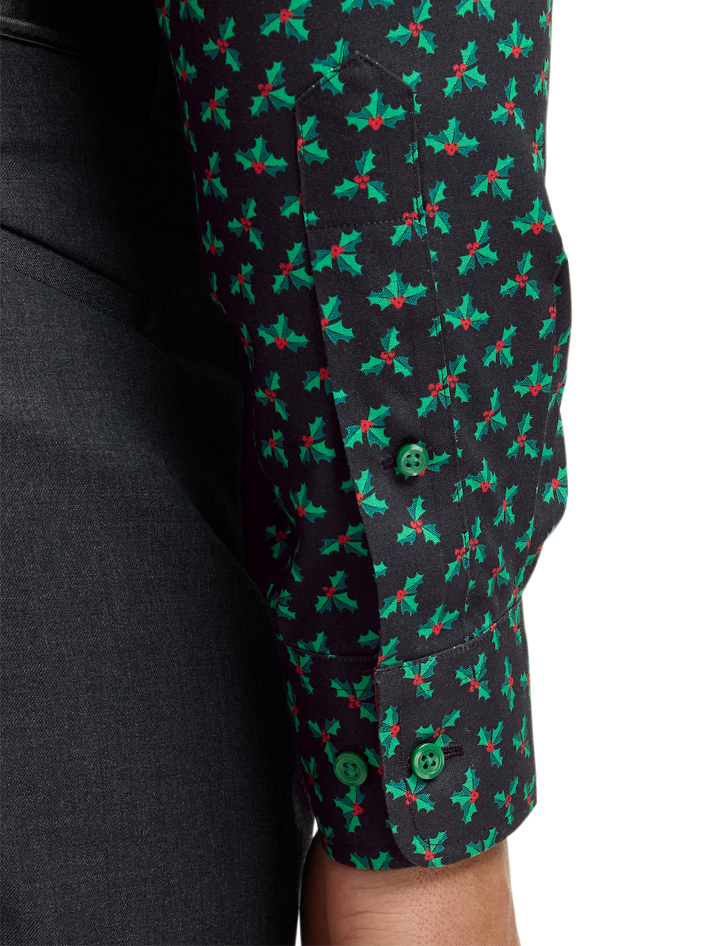 Alternate Image of Comfort Stretch Non-iron Novelty Dress Shirt With Contrast Trim-3