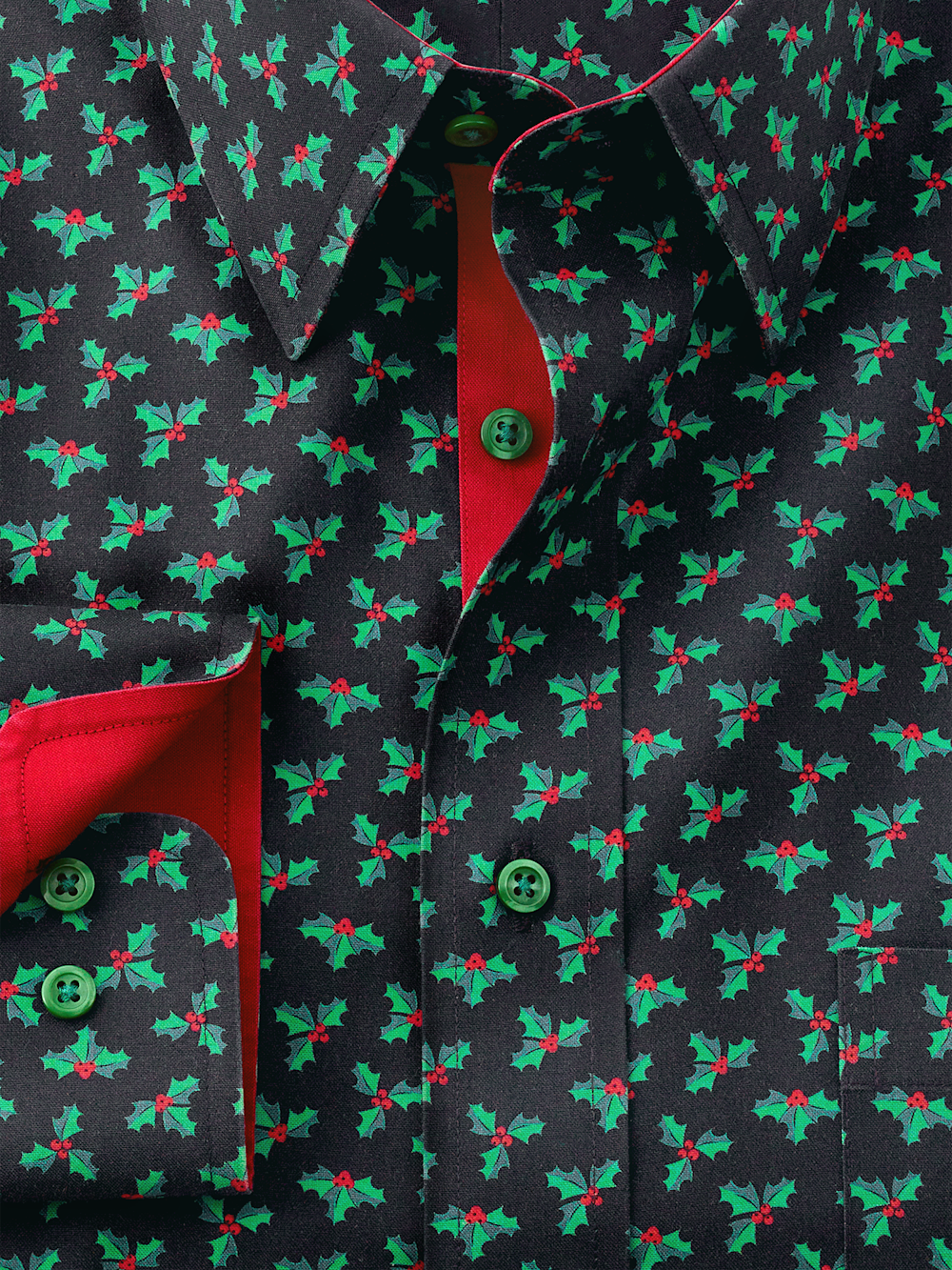 Alternate Image of Comfort Stretch Non-iron Novelty Dress Shirt With Contrast Trim-5