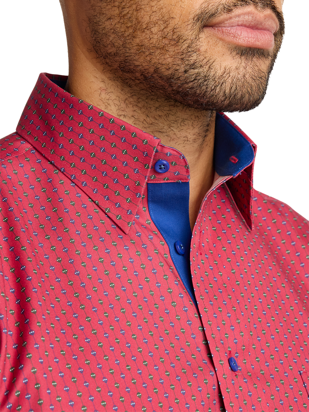 Alternate Image of Comfort Stretch Non-iron Novelty Dress Shirt With Contrast Trim-2