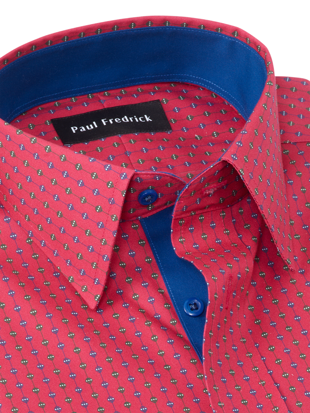 Alternate Image of Comfort Stretch Non-iron Novelty Dress Shirt With Contrast Trim-6