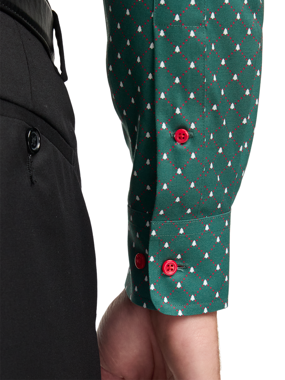 Alternate Image of Comfort Stretch Non-iron Novelty Dress Shirt With Contrast Trim-3
