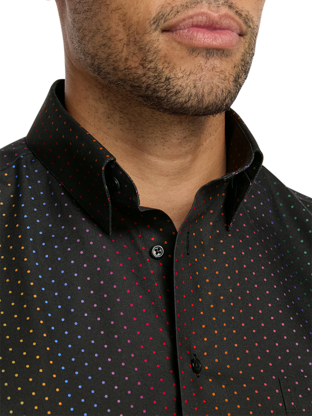 Alternate Image of Comfort Stretch Non-iron Dot Dress Shirt-2