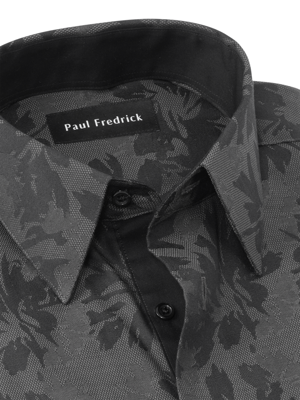 Alternate Image of Comfort Stretch Non-iron Botanical Dress Shirt With Contrast Trim-6