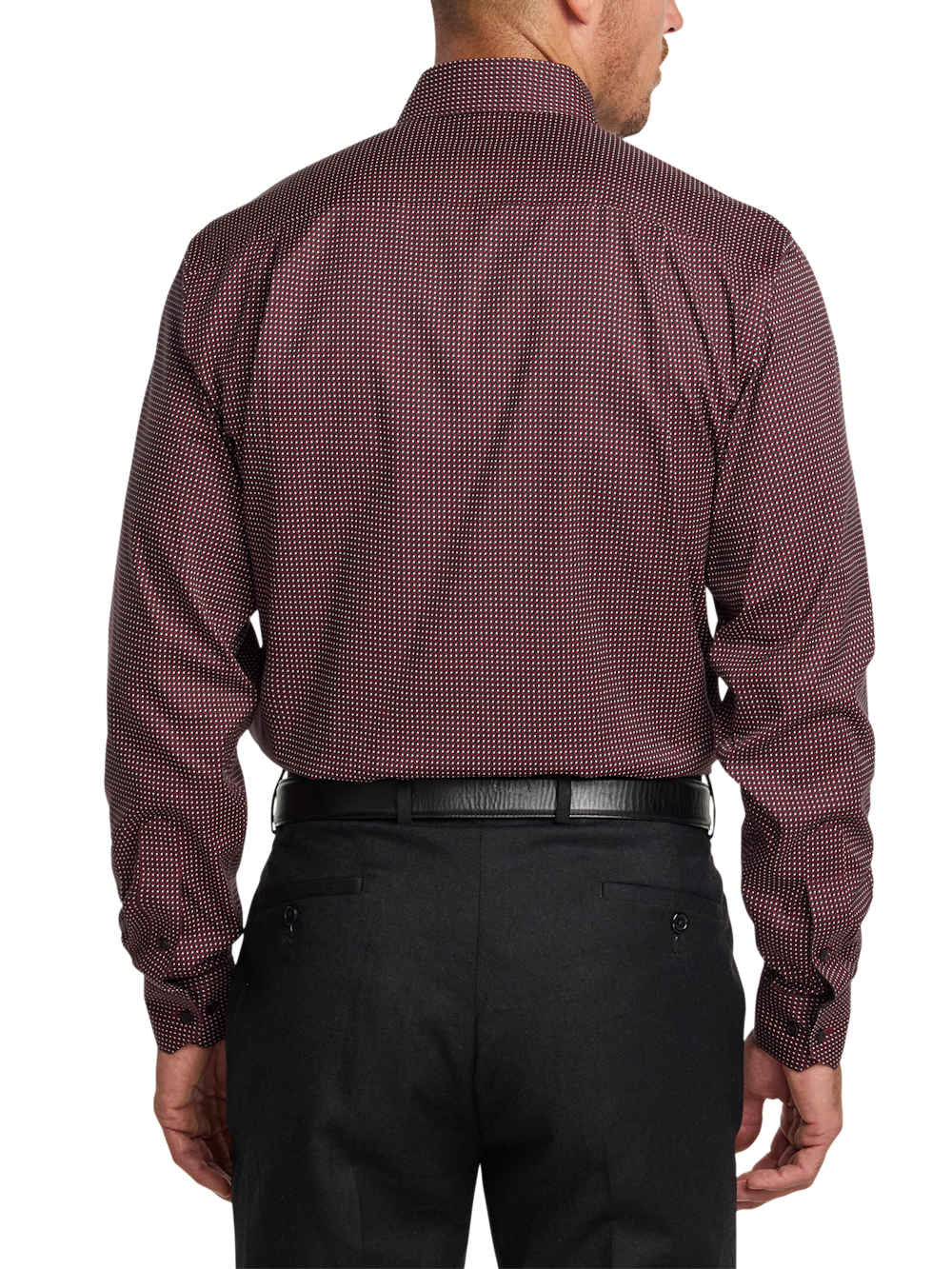 Alternate Image of Comfort Stretch Non-iron Geometric Dress Shirt With Contrast Trim-4