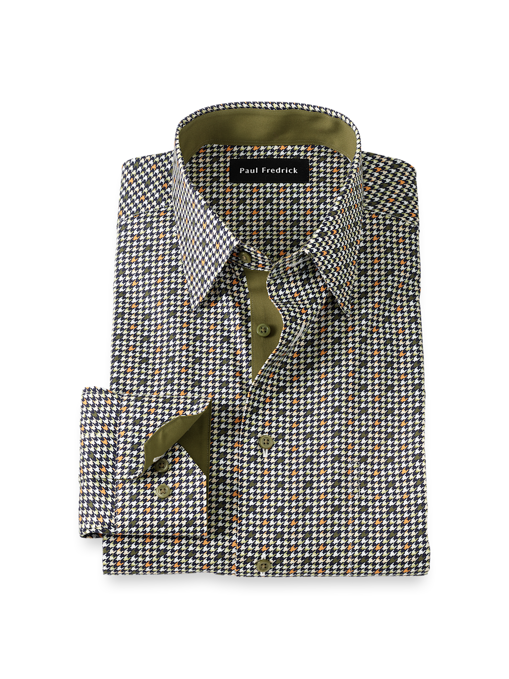 Product Image of Comfort Stretch Non-iron Check Dress Shirt With Contrast Trim-1