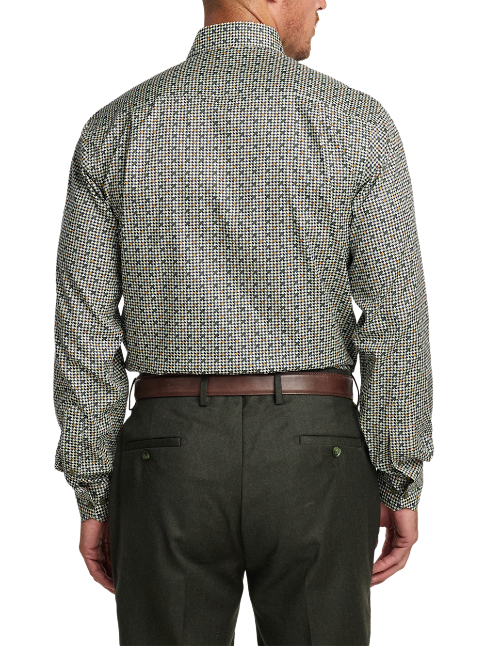 Alternate Image of Comfort Stretch Non-iron Check Dress Shirt With Contrast Trim-4