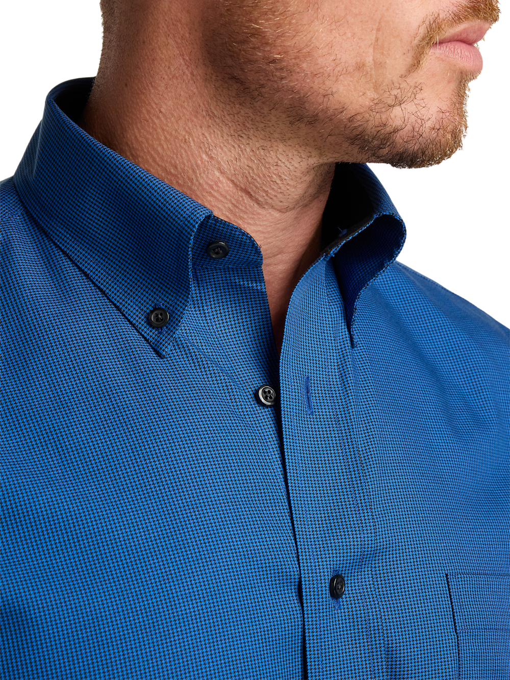 Alternate Image of Non-iron Cotton Check Dress Shirt With Contrast Trim-2